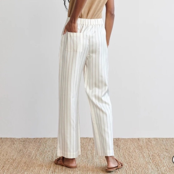 Jenni Kayne Bianca Pant in Navy Stripe Wide Leg Pull On XXL - Picture 3 of 10